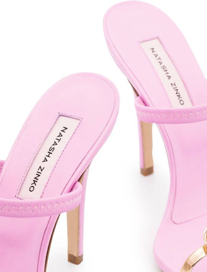 Natasha Zinko Bunny leren sandalen Roze