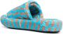 Natasha Zinko Happy slippers met klittenband Blauw - Thumbnail 3