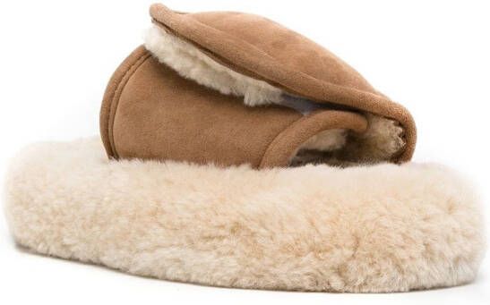 Natasha Zinko Slippers met klittenband Bruin