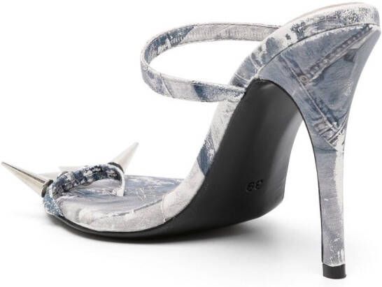 Natasha Zinko Sandalen met spikes Blauw