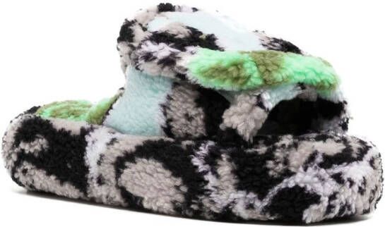 Natasha Zinko Slippers met camouflageprint Grijs