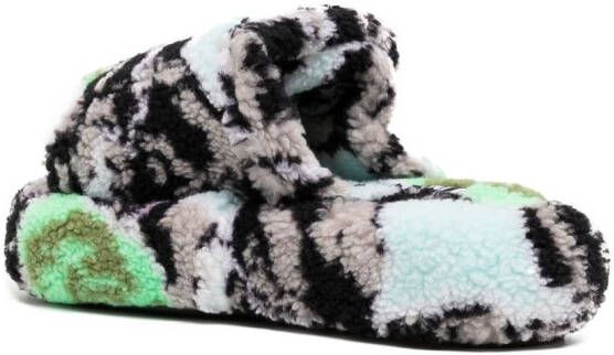 Natasha Zinko Slippers met camouflageprint Grijs