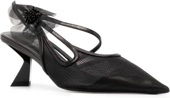 Nensi Dojaka Leren pumps Zwart