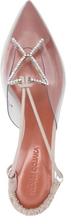 Nensi Dojaka Pumps verfraaid met kristal Beige