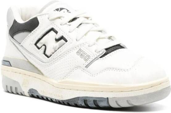 New Balance 550 leren sneakers met vlakken Wit