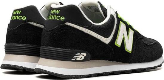 New Balance "574 Black White Green sneakers" Zwart