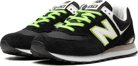 New Balance "574 Black White Green sneakers" Zwart