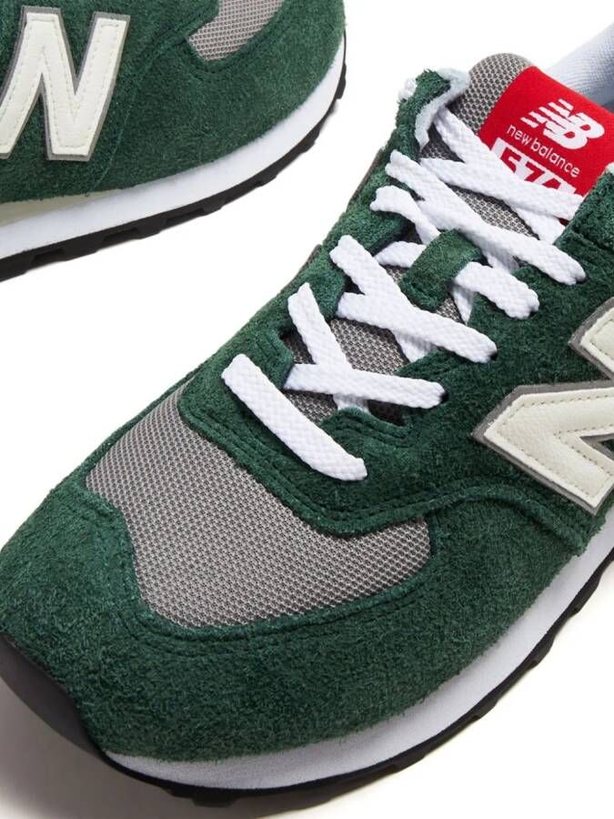 New Balance 574 suède sneakers met vlakken Groen