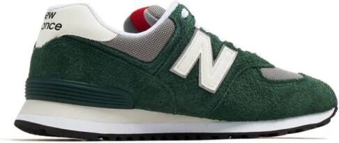 New Balance 574 suède sneakers met vlakken Groen