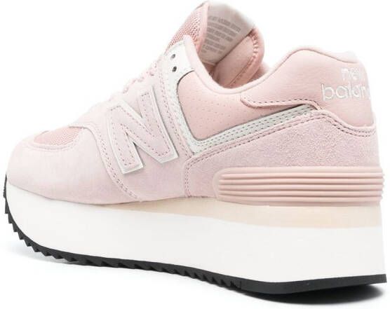 New Balance 574 sneakers met plateauzool Roze