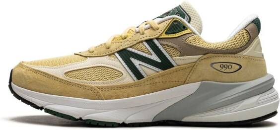 New Balance "990 Pale Yellow Forest Green sneakers" Geel