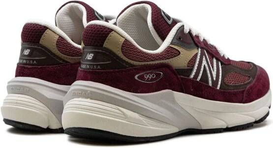 New Balance 990V6 Made in USA "Burgundy" sneakers Rood