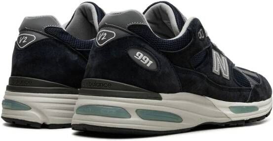 New Balance 991v2 "Dark Navy" suède sneakers Blauw