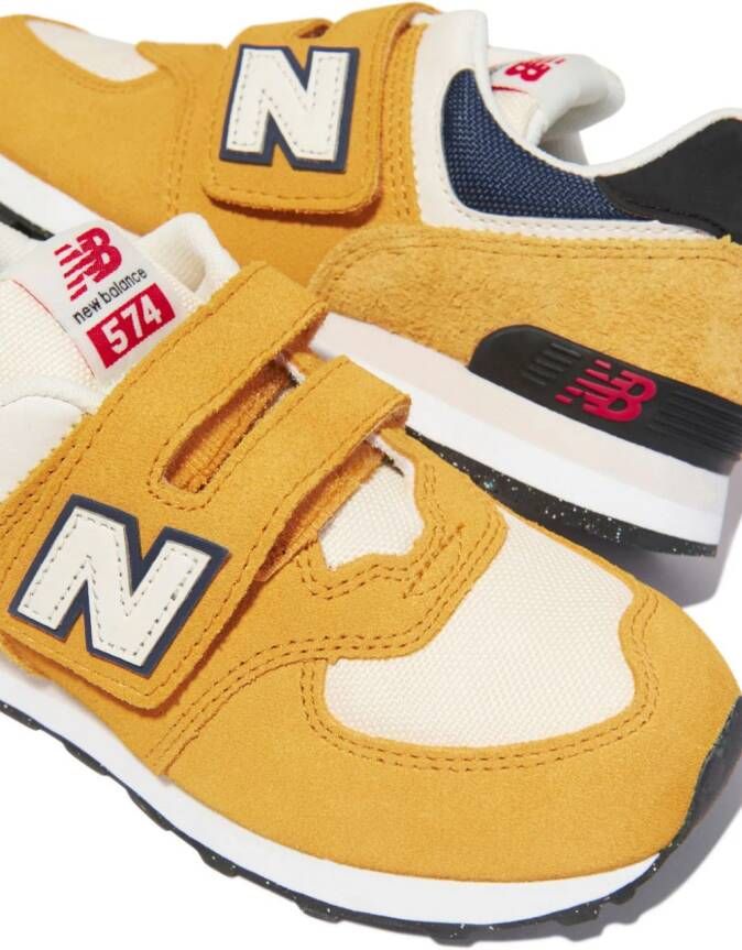 New Balance Kids 574 sneakers met klittenband Geel