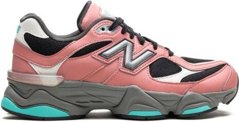 New Balance Kids 9060 "Pink Teal" leren sneakers Roze