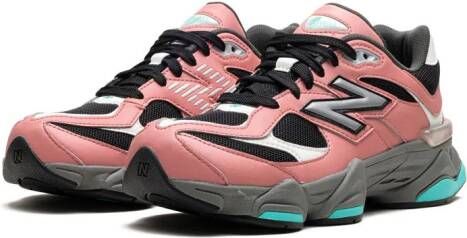 New Balance Kids 9060 "Pink Teal" leren sneakers Roze