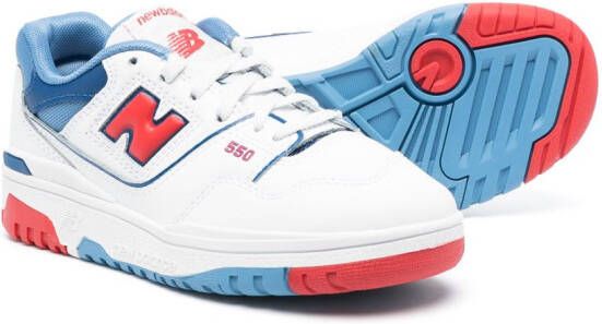 New Balance Kids Sneakers met ronde neus Wit
