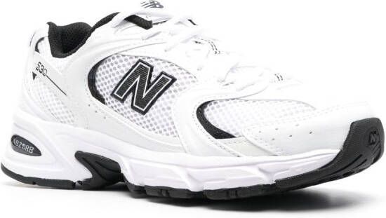 New Balance Sneakers met logopatch Wit