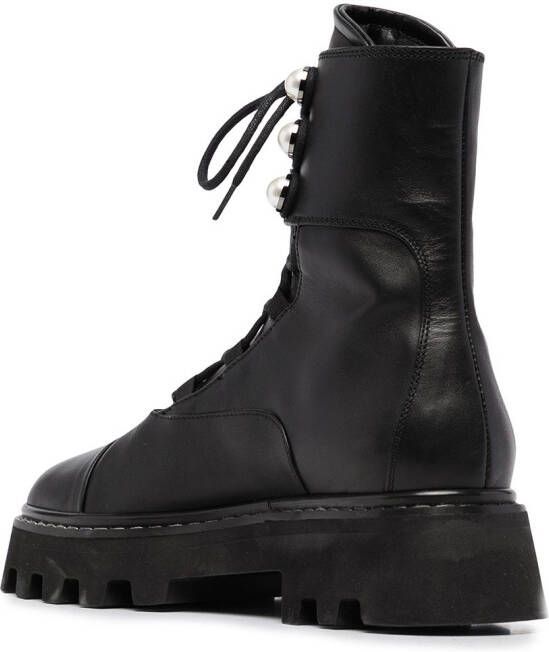 Nicholas Kirkwood Pearlogy combat boots Zwart