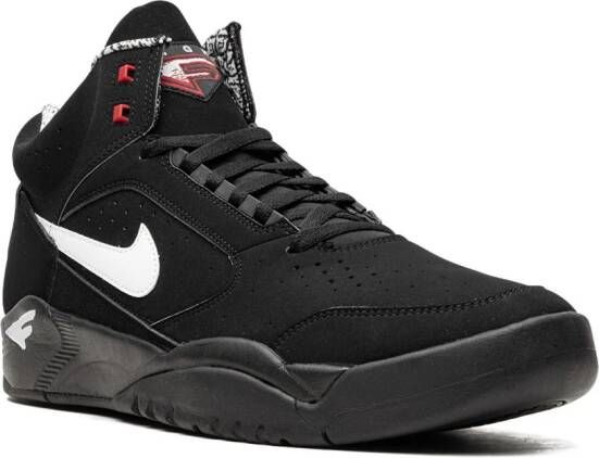 Nike "Air Flight Lite Mid Black White Varsity Red sneakers" Zwart