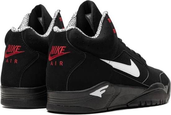 Nike "Air Flight Lite Mid Black White Varsity Red sneakers" Zwart