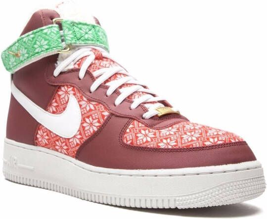 Nike "Air Force 1 High Nordic Christmas sneakers" Rood
