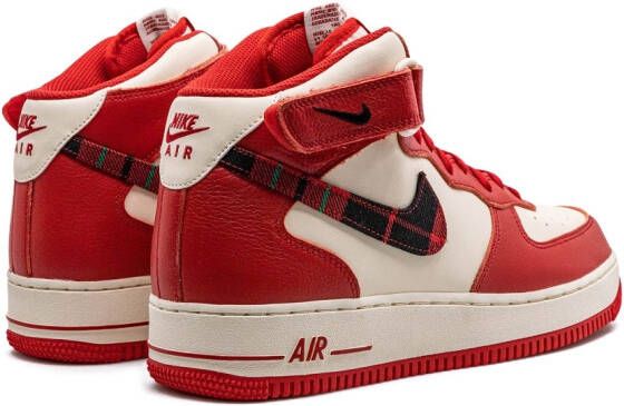 Nike "Air Force 1 Mid '07 LX Plaid Cream Red sneakers" Rood