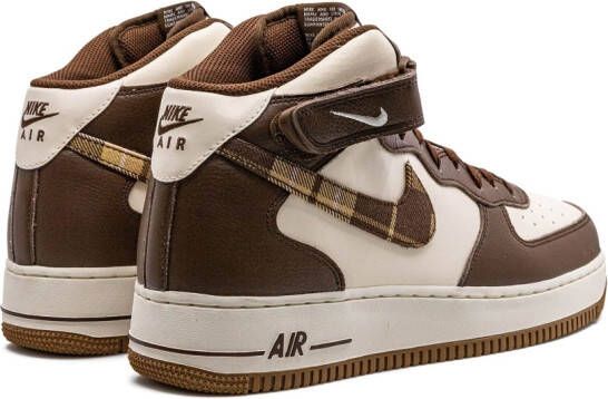 Nike "Air Force 1 Mid Brown Plaid sneakers" Bruin