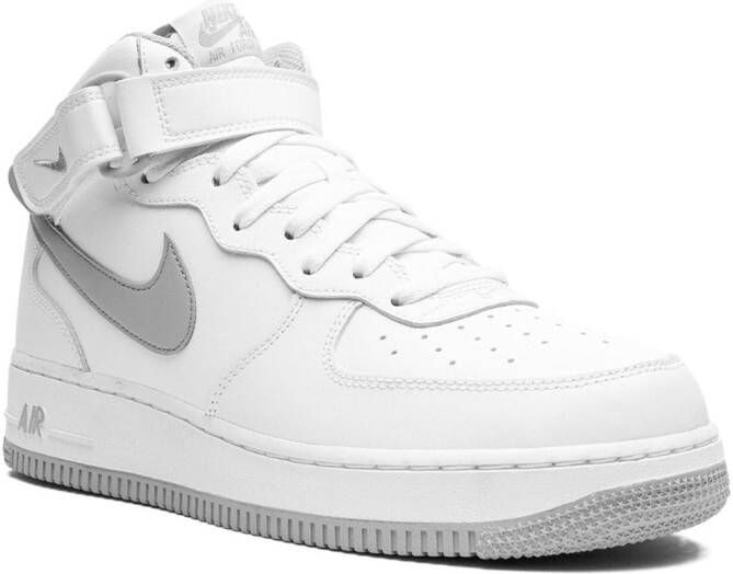 Nike "Air Force 1 Mid White Grey sneakers " Wit