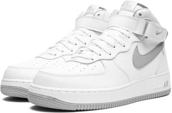 Nike "Air Force 1 Mid White Grey sneakers " Wit