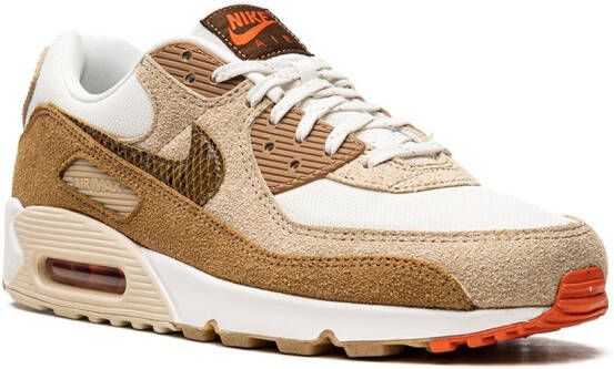 Nike Air Max 90 sneakers met slangenleer-effect Beige