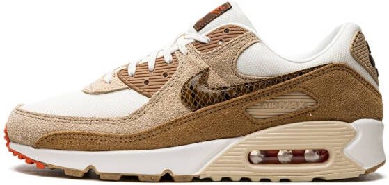 Nike Air Max 90 sneakers met slangenleer-effect Beige