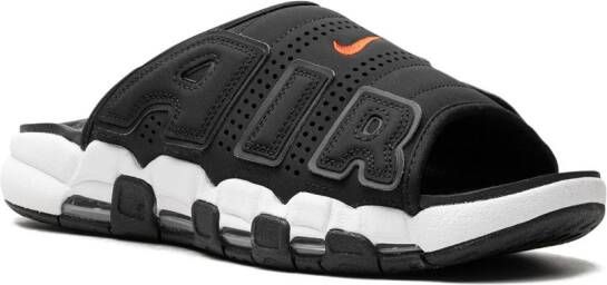 Nike Air More Uptempo "Black White Red" slippers Zwart