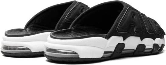 Nike Air More Uptempo "Black White Red" slippers Zwart