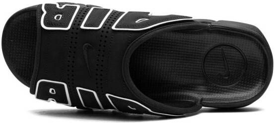Nike "Air More Uptempo OG Black White slippers" Zwart