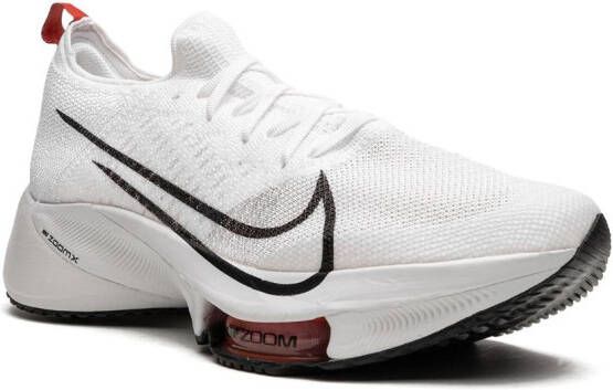 Nike "Air Zoom Tempo NEXT% White Light Crimson Platinum Tint Black sneakers" Wit