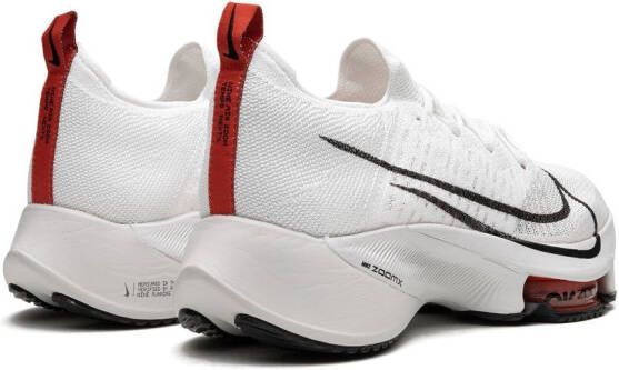 Nike "Air Zoom Tempo NEXT% White Light Crimson Platinum Tint Black sneakers" Wit