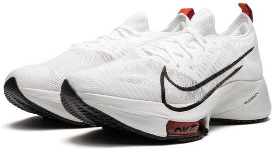 Nike "Air Zoom Tempo NEXT% White Light Crimson Platinum Tint Black sneakers" Wit