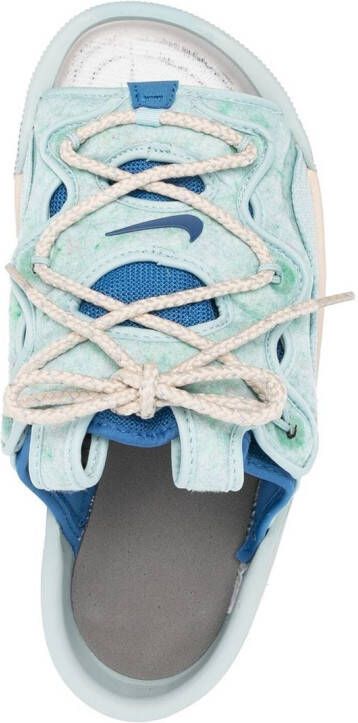 Nike Badslippers met veterdetail Blauw