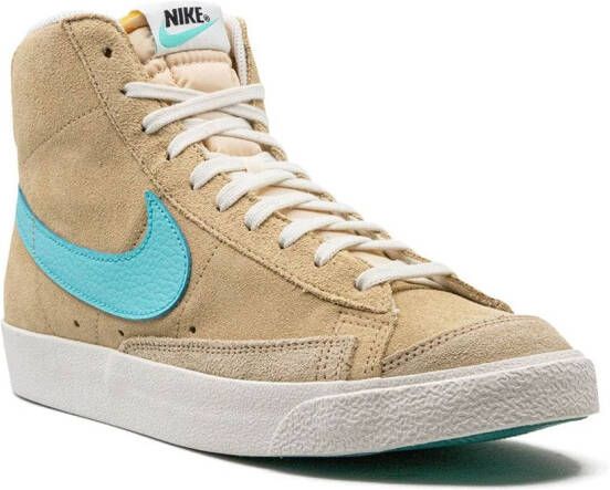 Nike "Blazer mid-top '77 SE Tan Blue sneakers" Beige