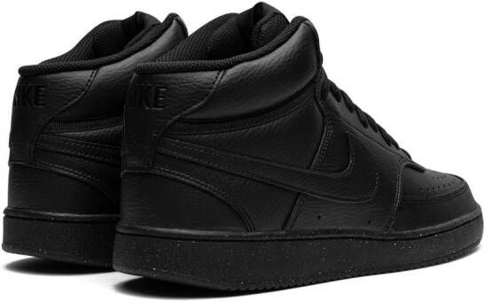 Nike "Court Vision Mid NN Triple Black sneakers" Zwart
