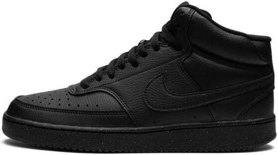 Nike "Court Vision Mid NN Triple Black sneakers" Zwart