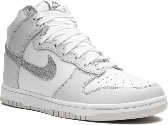 Nike "Dunk High Silver Swoosh sneakers" Wit