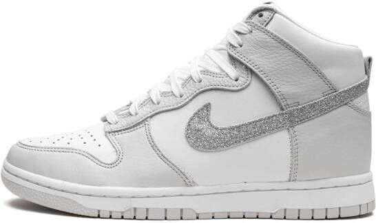 Nike "Dunk High Silver Swoosh sneakers" Wit