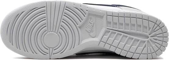 Nike Dunk Low "Swoosh White Grey Navy Aqua" sneakers Wit