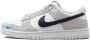 Nike Dunk Low "Swoosh White Grey Navy Aqua" sneakers Wit - Thumbnail 4