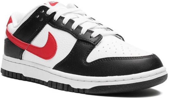 Nike Dunk Low Retro "Red Swoosh Panda" sneakers Zwart