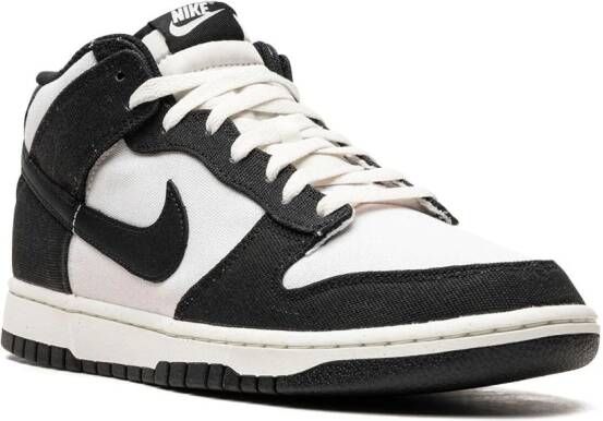 Nike "Dunk Mid Black White sneakers" Zwart