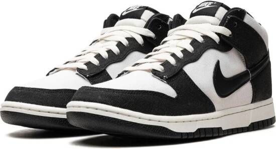 Nike "Dunk Mid Black White sneakers" Zwart