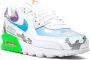 Nike "Flyleather Air Max 90 QS Ruohan Wang low top sneakers" rubber Polyester polyurethaan leer 10.5 Wit - Thumbnail 10
